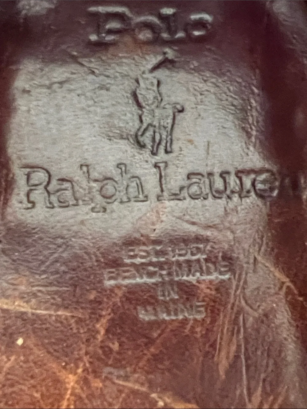 Polo Ralph Lauren Bench Made in Maine Tassel Loafers Men's 7.5D Brown Leather US